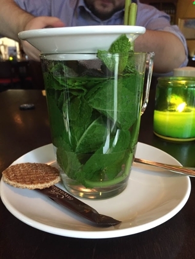One of my favorite aspects of Dutch culture is the way that mint tea is served. Any kind of hot drink is served with a stroopwaffle too, which is never a bad thing!